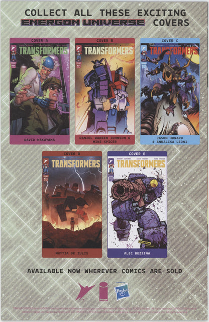 Transformers #34 Cover D 1 in 25 Mattia De Iulis Variant