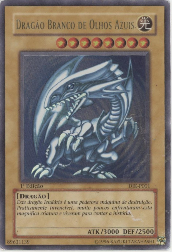 Blue-Eyes White Dragon Yu-Gi-Oh! Ultra Rare 1st Edition Porteugese DIK-P001 #4