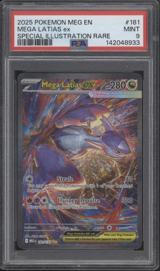 Mega Latias ex Pokemon Mega Evolution Special Illustration Rare #181 PSA 9