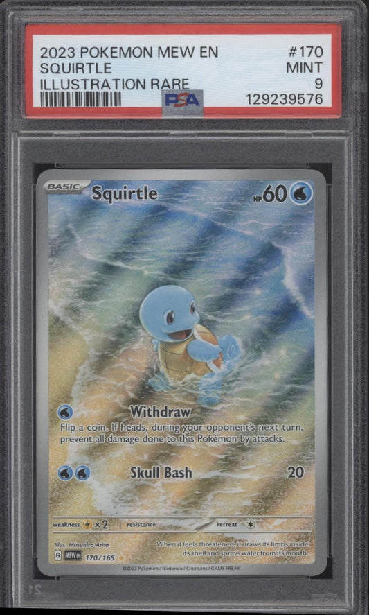 Squirtle Pokemon 151 Illustration Rare #170 PSA 9