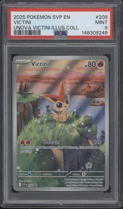 Victini Pokemon Unova Victini Illustration Collection #208 PSA 9