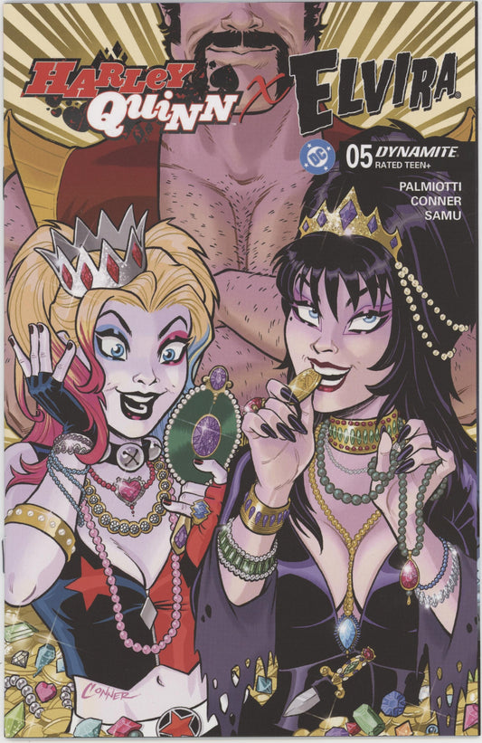 Harley Quinn X Elvira #5 Cover H 1 in 10 Amanda Conner Jewels Variant