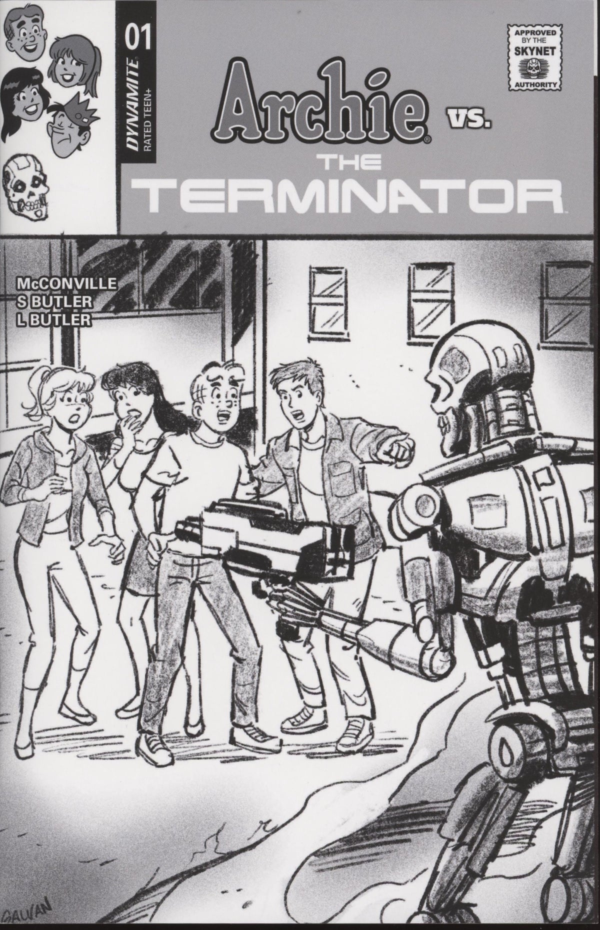 Archie vs The Terminator #1 Cover L 1 in 10 Bill Galvan Pencils Variant