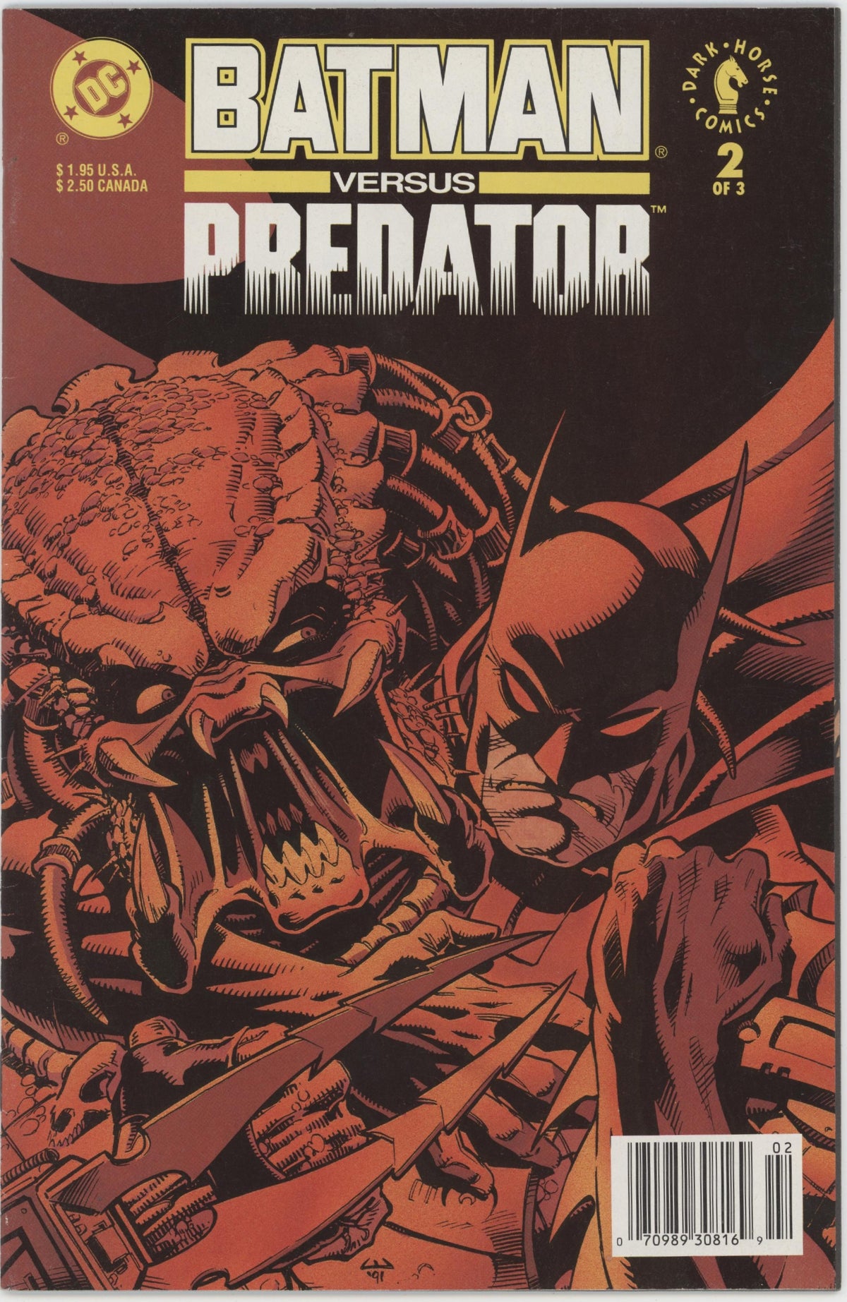 Batman vs. Predator (1991 1st Series) #1-3 (2 Variants Of #1)