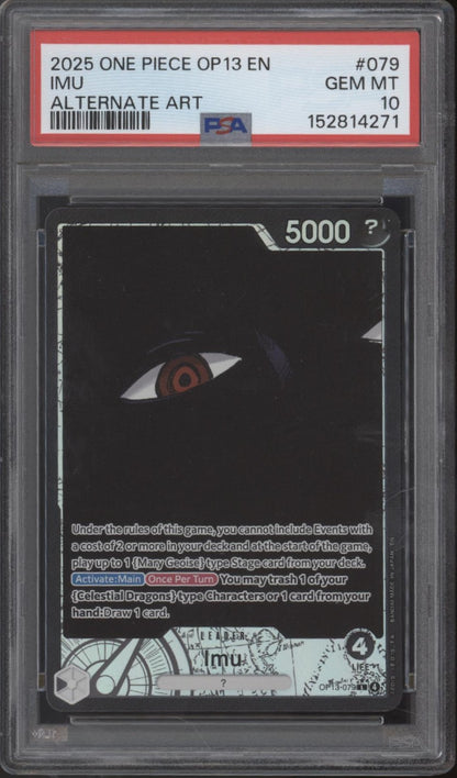 Imu One Piece Card Game OP13 Alternate Art #079 PSA 10 #1