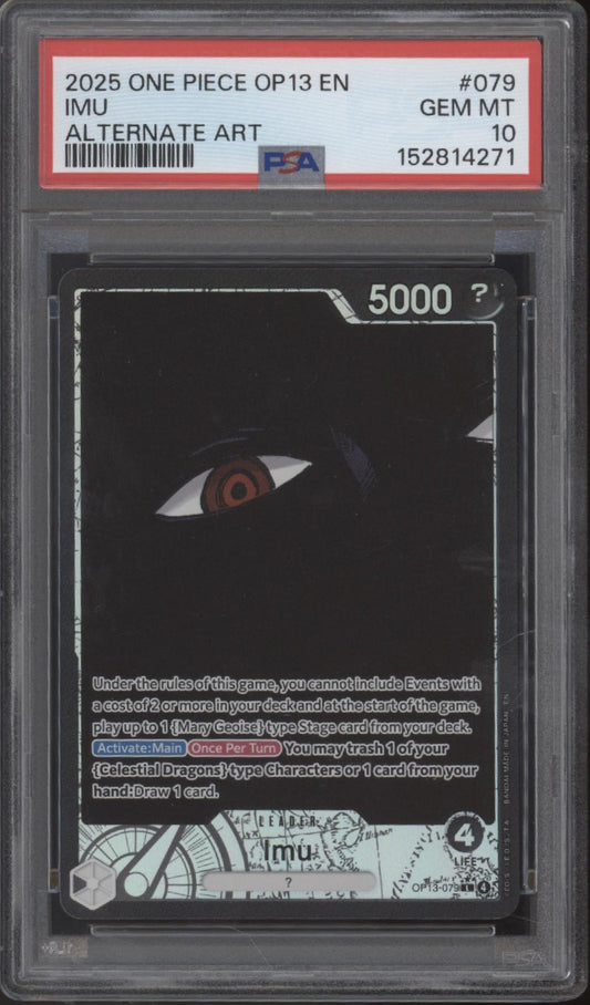 Imu One Piece Card Game OP13 Alternate Art #079 PSA 10 #1