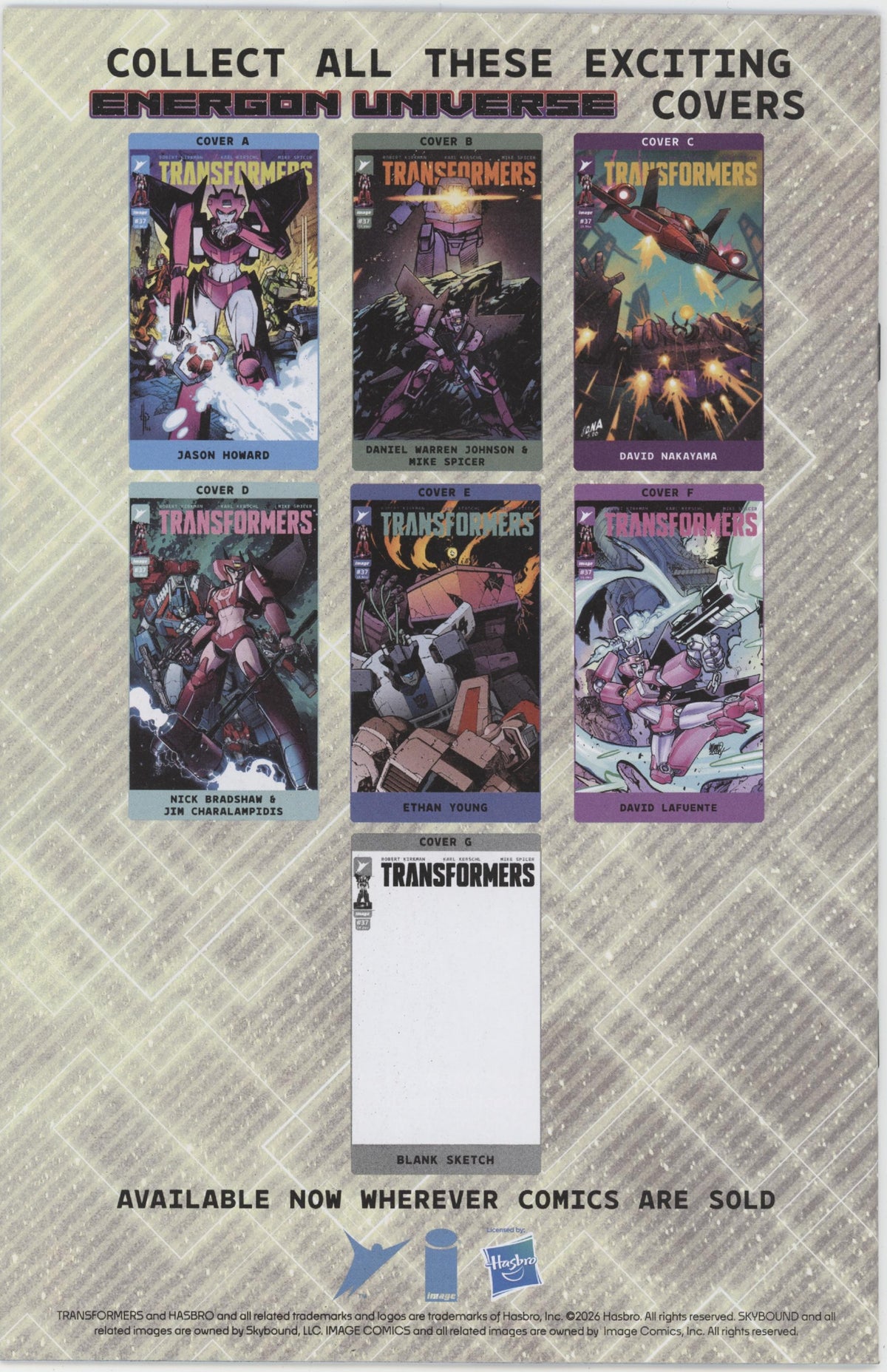 Transformers #37 Cover D 1 in 25 Nick Bradshaw & Jim Charalampidis Variant