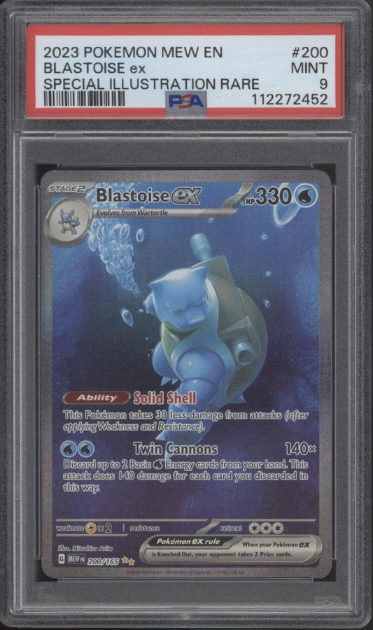 Blastoise ex Pokemon 151 Special Illustration Rare #200 PSA 9