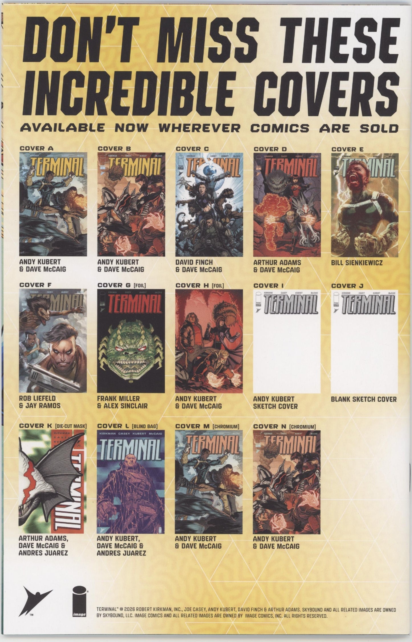 Terminal #1 Cover E 1 in 25 Bill Sienkiewicz Variant (Mature)