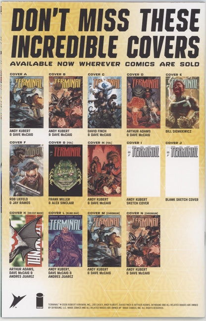 Terminal #1 Cover E 1 in 25 Bill Sienkiewicz Variant (Mature)