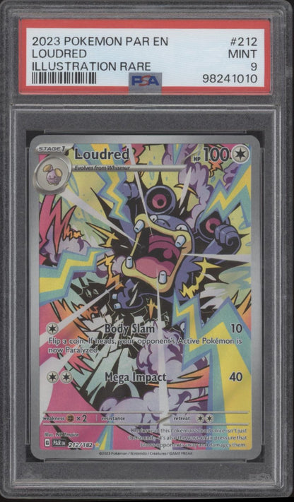 Loudred Pokemon Paradox Rift Illustration Rare #212 PSA 9