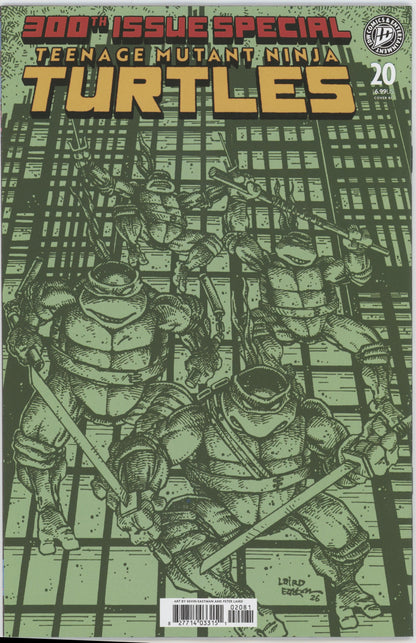 Teenage Mutant Ninja Turtles #20RIA: 300th Issue Special Variant Ri (25) (Eastman & Laird Full Art Black & White)