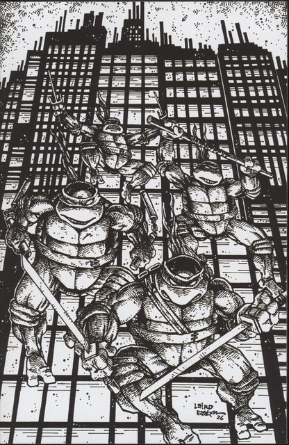 Teenage Mutant Ninja Turtles #20RIA: 300th Issue Special Variant Ri (25) (Eastman & Laird Full Art Black & White)