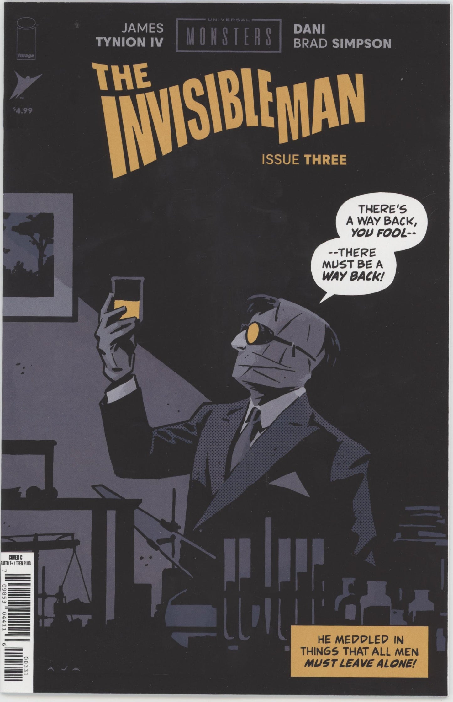 Universal Monsters The Invisible Man #3 (Of 4) Cover C 1 in 10 David Aja Pulp Variant