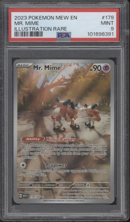 Mr. Mime Pokemon 151 Illustration Rare #179 PSA 9