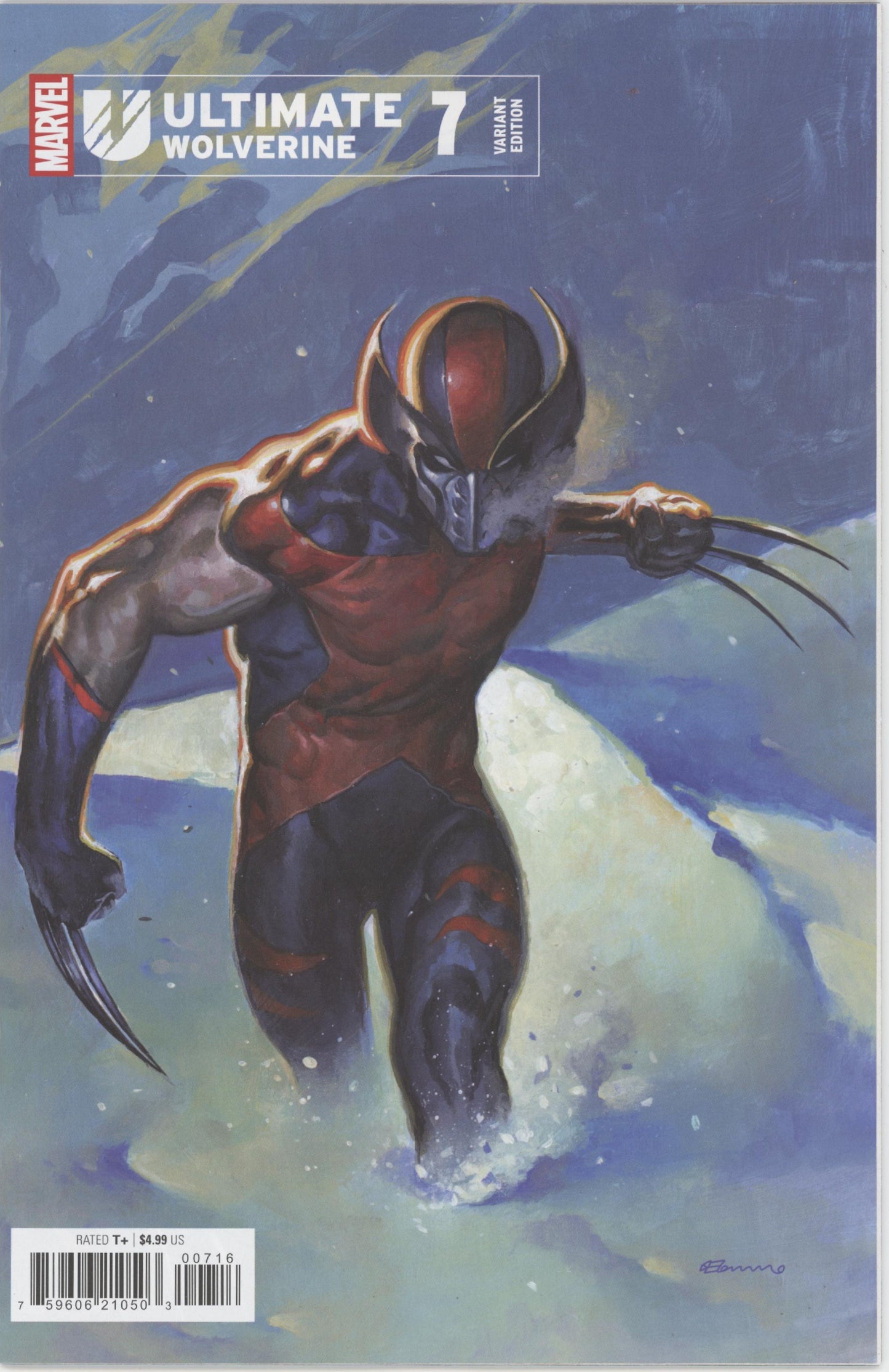 ULTIMATE WOLVERINE #7C FABRIZIO DE TOMMASO VARIANT [1:25]