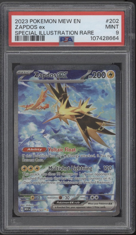 Zapdos ex Pokemon 151 Special Illustration Rare #202 PSA 9 #1