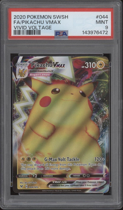 Pikachu VMAX Pokemon Vivid Voltage Full Art #044 PSA 9