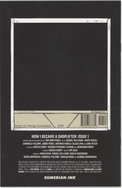How I Became a Shoplifter Issue #1E 1:5 Retailer Incentive Variant