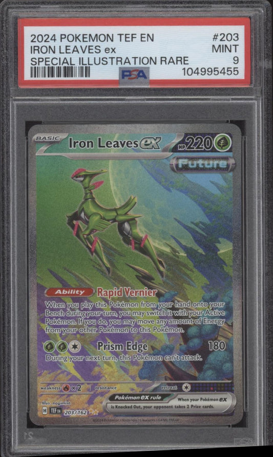 Iron Leaves ex Pokemon Temporal Forces Special Illustration Rare #203 PSA 9