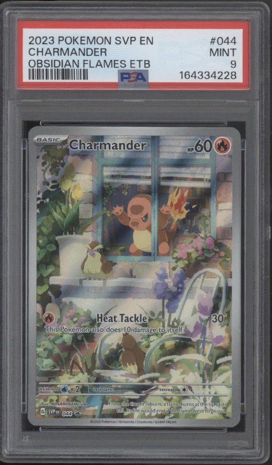 Charmander Pokemon Obsidian Flames Elite Trainer Box #044 PSA 9