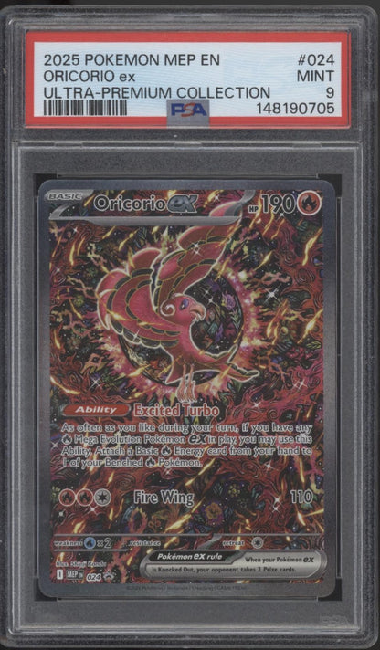 Oricorio ex Pokemon Mega Evolution Ultra Premium Collection #024 PSA 9