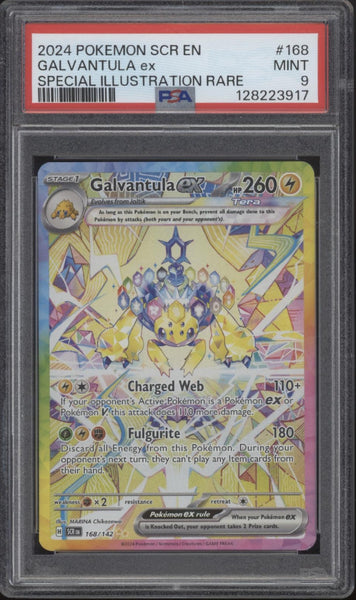 Galvantula ex Pokemon Stellar Crown Special Illustration Rare #168 PSA 9