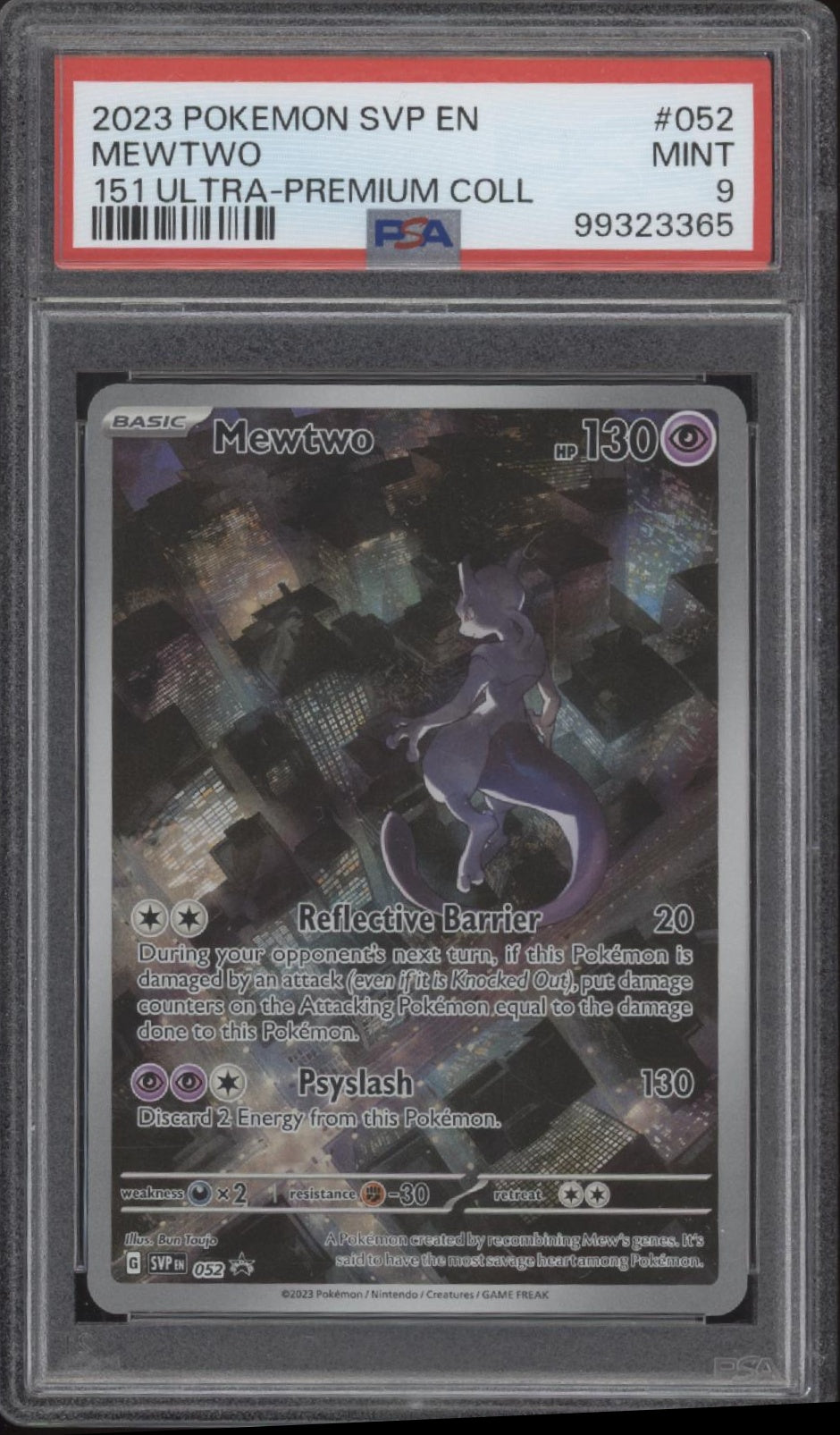 Mewtwo Pokemon 151 Ultra Premium Collection #052 PSA 9 #1