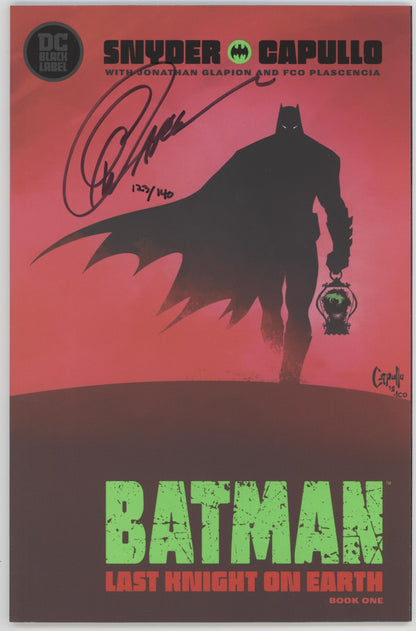 Batman Last Knight on Earth (2019 DC) #1 Signed with DF COA (Black Ink)