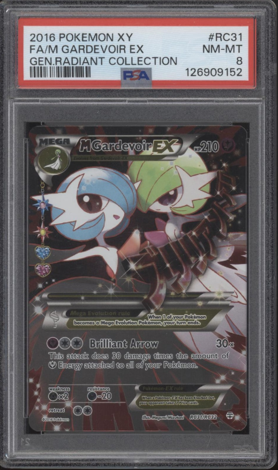 M Gardevoir ex Pokemon Generations Radiant Collection Full Art #RC31 PSA 8 #2