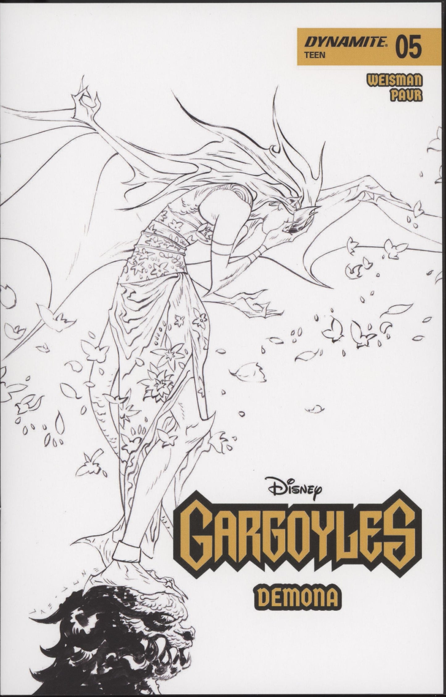 Gargoyles Demona #5 Cover G 1 in 10 Jae Lee Line Art Variant