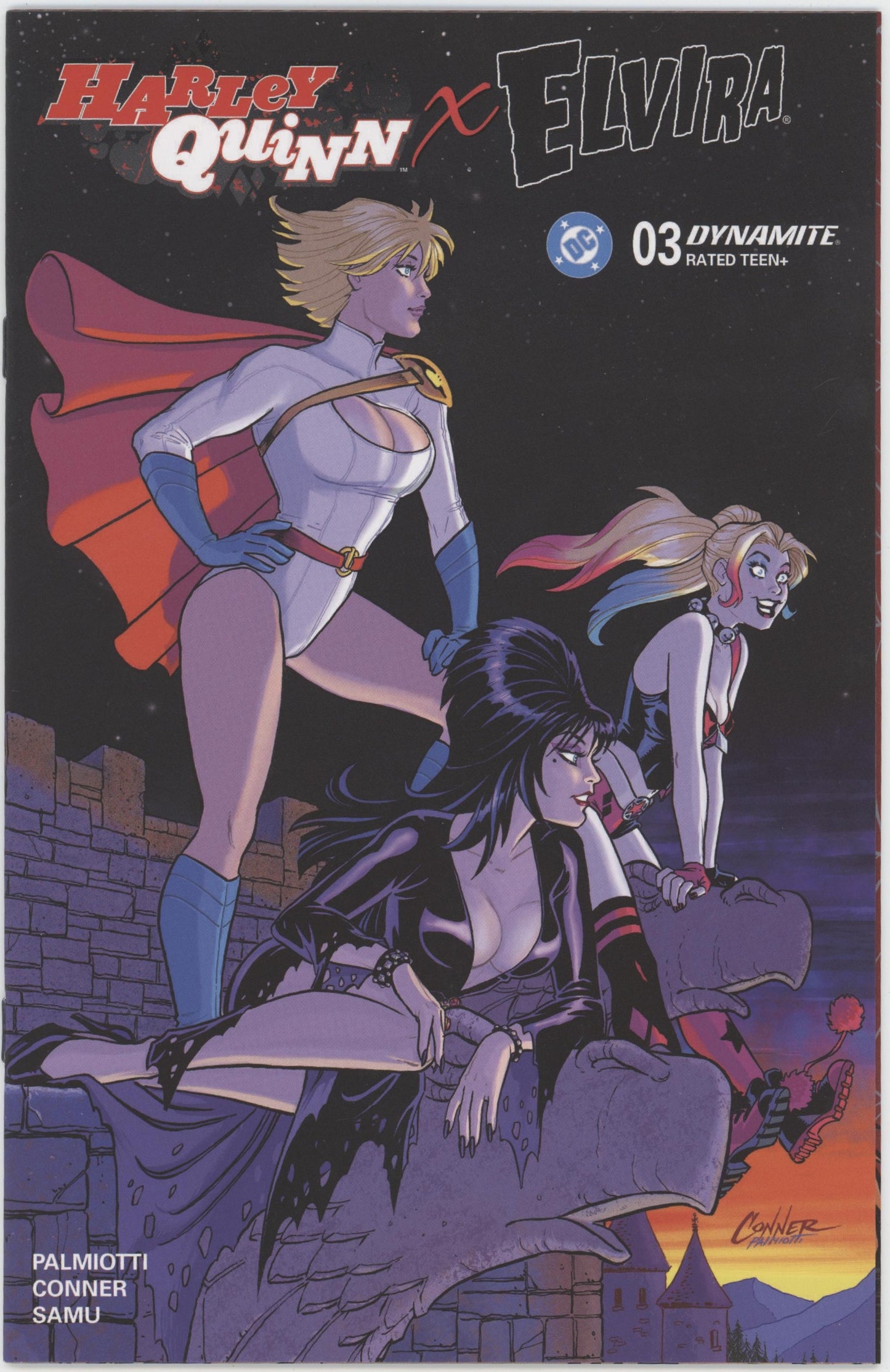 Harley Quinn X Elvira #3 Cover G 1 in 10 Amanda Conner Night Original Variant