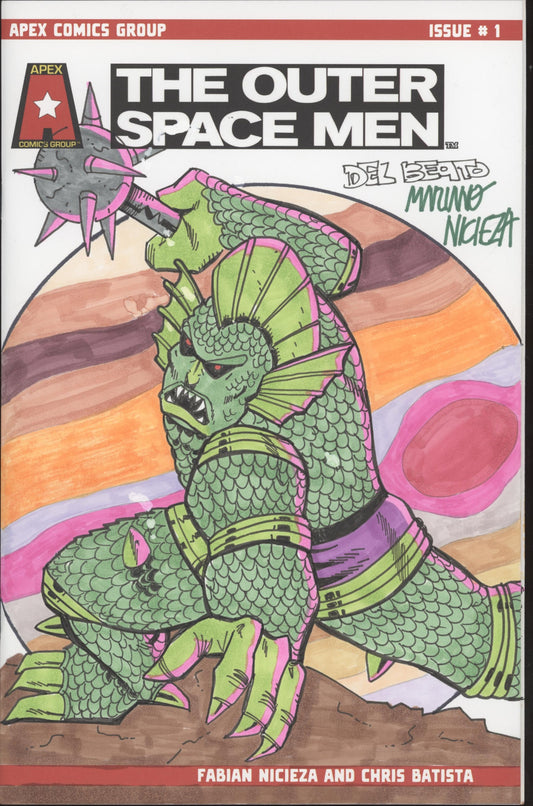 Outer Space Man Issue #1 Del Beato Mariano Nicieza Sketch Auto #2