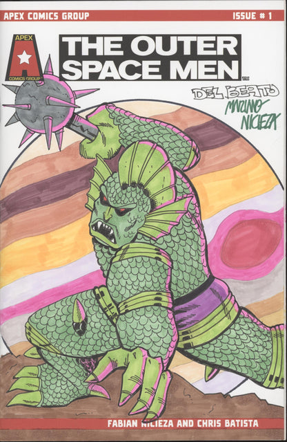 Outer Space Man Issue #1 Del Beato Mariano Nicieza Sketch Auto #3