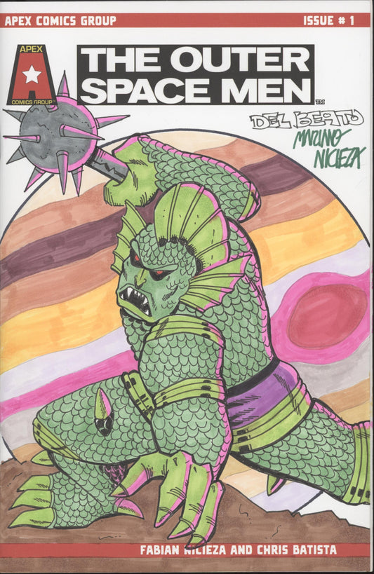 Outer Space Man Issue #1 Del Beato Mariano Nicieza Sketch Auto #3