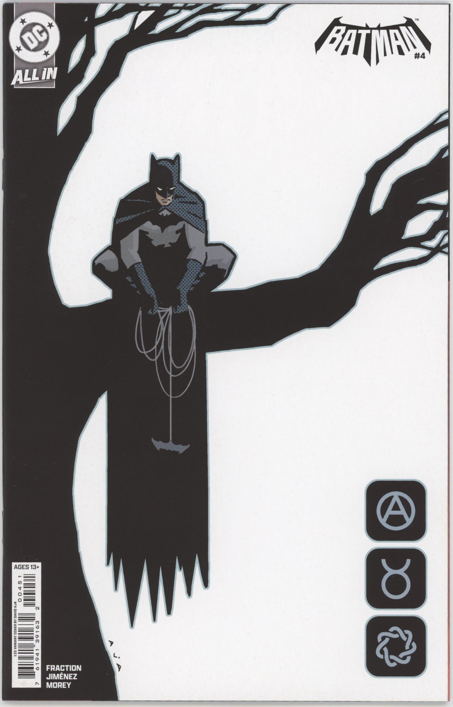Batman #4 Cover G 1 in 25 David Aja Card Stock Variant