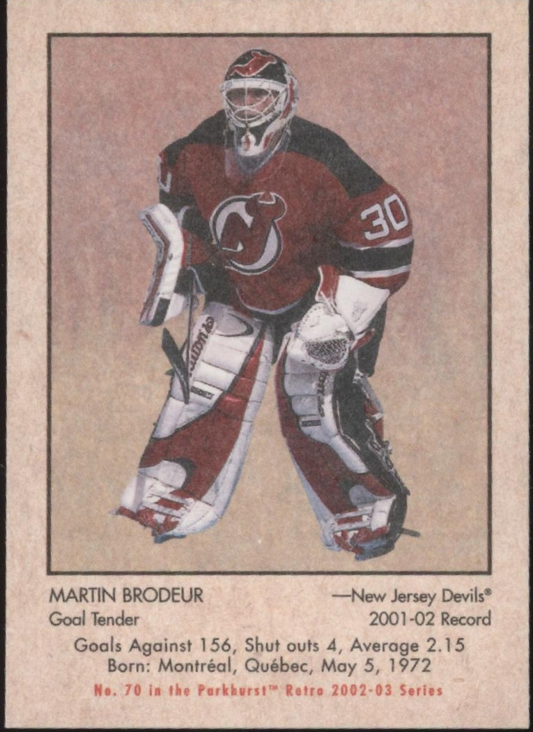 Martin Brodeur Hockey Lot of 10