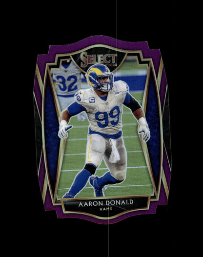 Aaron Donald 2020 Panini Select Die - Cut Purple Prizm #133 - Collector Store LLC