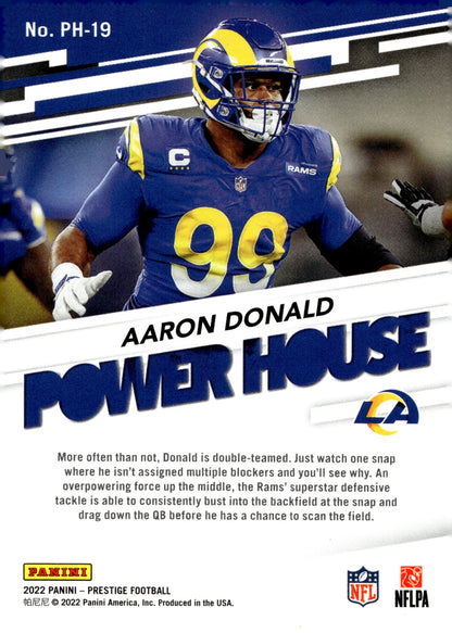 Aaron Donald 2022 Panini Prestige Power House Xtra Points Red 112/449 #PH - 19 - Collector Store LLC