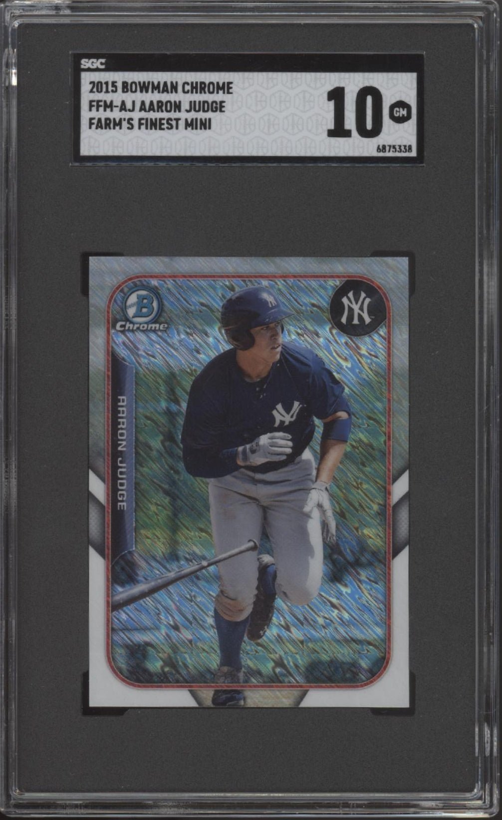 Aaron Judge 2015 Bowman Chrome Farm's Finest Mini #FFM - AJ SGC 10 - Collector Store LLC