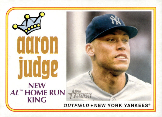 Aaron Judge 2023 Topps Heritage New AL Home Run King #1 - Collector Store LLC