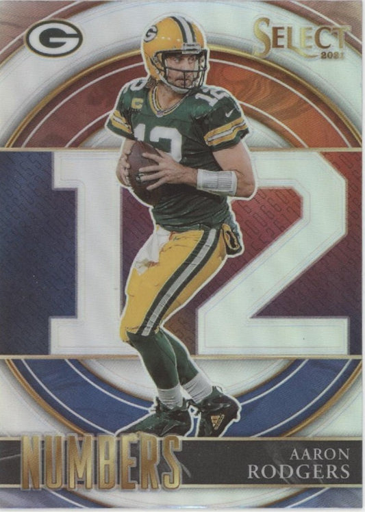 Aaron Rodgers 2021 Panini Select Numbers 12 Prizm #SN - 7 - Collector Store LLC