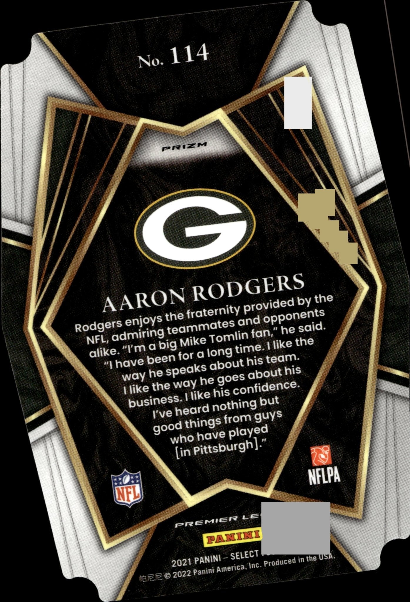 Aaron Rodgers 2021 Panini Select Tri Color Prizm #114 - Collector Store LLC