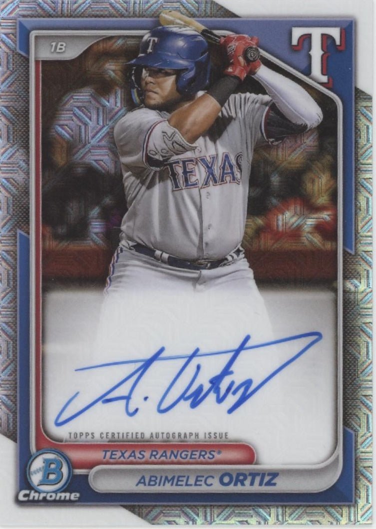 Abimelec Ortiz 2024 Bowman Chrome Mojo Refractor Auto #BMA - AO #2 - Collector Store LLC