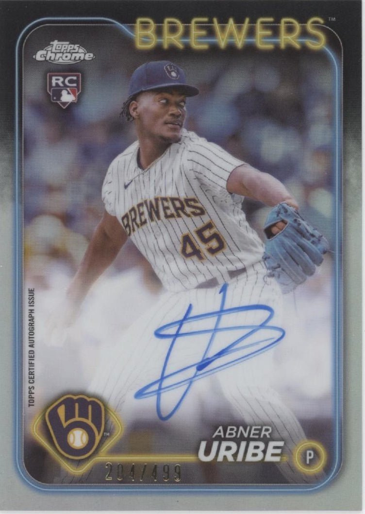 Abner Uribe 2024 Topps Chrome Refractor RC Auto 204/499 #RA - AU - Collector Store LLC