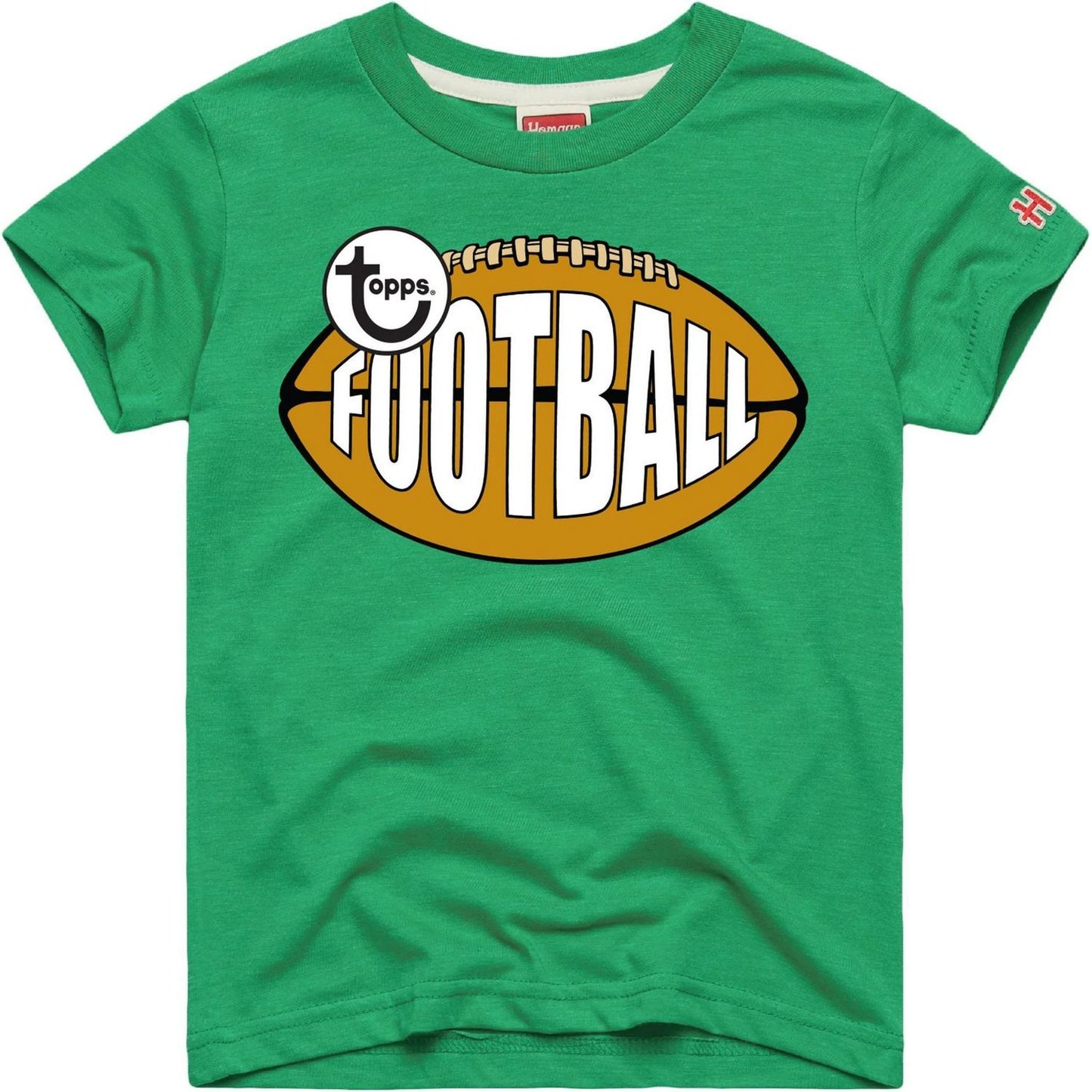 Topps Heritage Football Youth T-Shirt (Green) - Size 6