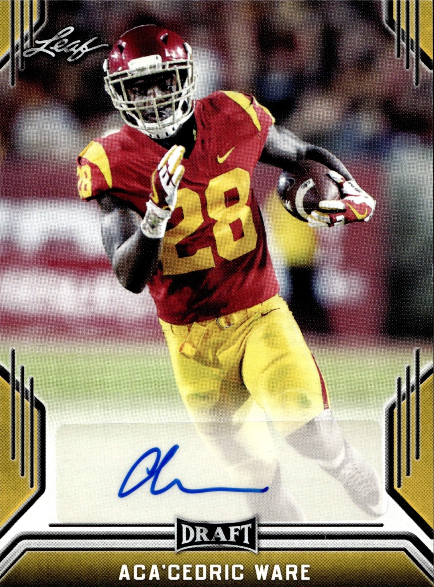 Aca'Cedric Ware 2019 Leaf Draft Auto #BA - ACW - Collector Store LLC