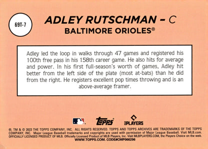 Adley Rutschman 2023 Topps Archives Foil RC #69T - 7 - Collector Store LLC