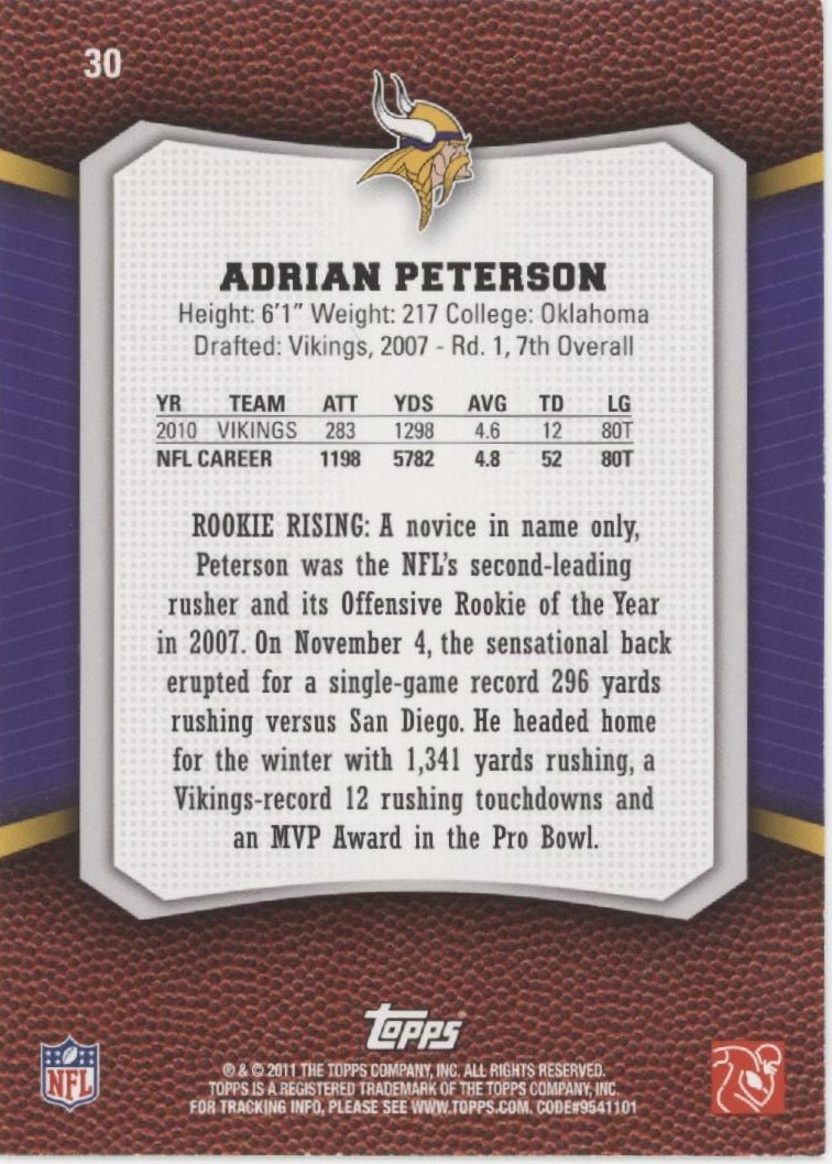 Adrian Peterson 2011 Topps RR #30 - Collector Store LLC