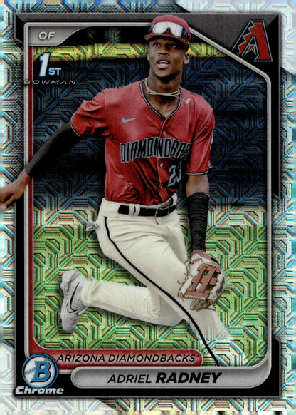 Adriel Radney 2024 Bowman Chrome Mojo Refractor #BCP - 191 - Collector Store LLC